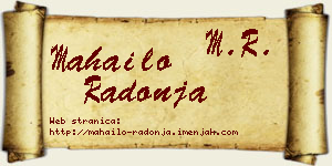 Mahailo Radonja vizit kartica